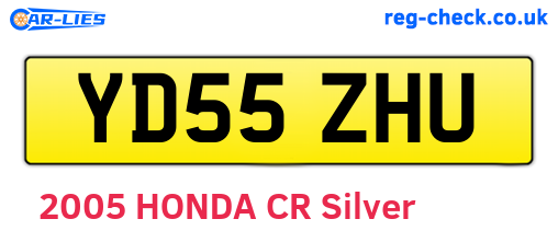 YD55ZHU are the vehicle registration plates.