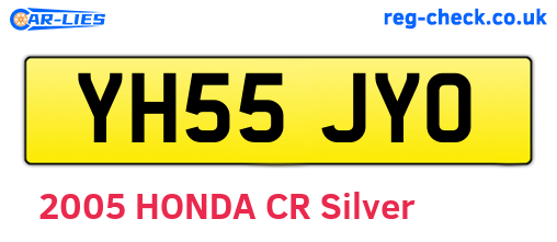 YH55JYO are the vehicle registration plates.