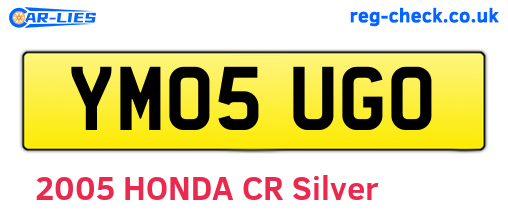 YM05UGO are the vehicle registration plates.