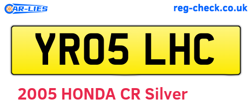 YR05LHC are the vehicle registration plates.