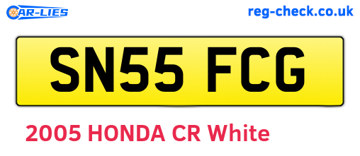 SN55FCG are the vehicle registration plates.