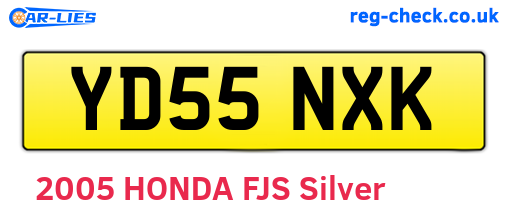 YD55NXK are the vehicle registration plates.
