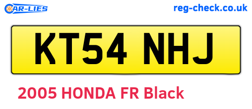 KT54NHJ are the vehicle registration plates.