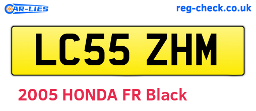 LC55ZHM are the vehicle registration plates.