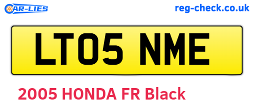 LT05NME are the vehicle registration plates.