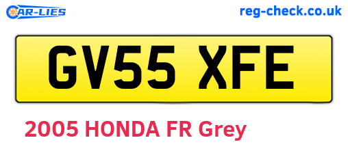 GV55XFE are the vehicle registration plates.