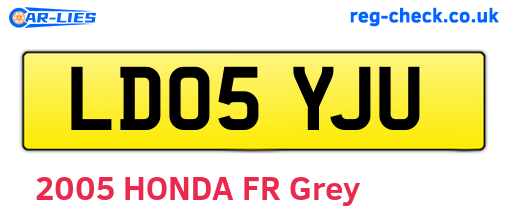 LD05YJU are the vehicle registration plates.