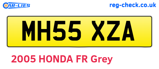 MH55XZA are the vehicle registration plates.