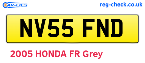 NV55FND are the vehicle registration plates.