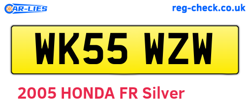 WK55WZW are the vehicle registration plates.