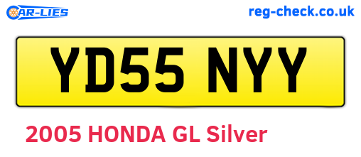YD55NYY are the vehicle registration plates.