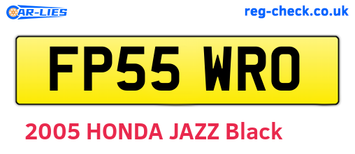 FP55WRO are the vehicle registration plates.