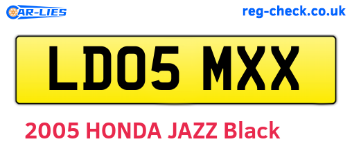 LD05MXX are the vehicle registration plates.