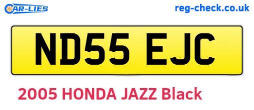 ND55EJC are the vehicle registration plates.