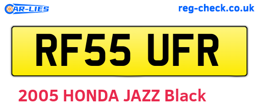 RF55UFR are the vehicle registration plates.