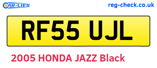 RF55UJL are the vehicle registration plates.
