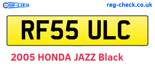 RF55ULC are the vehicle registration plates.