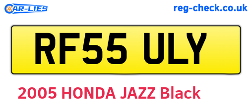 RF55ULY are the vehicle registration plates.