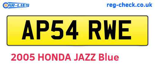 AP54RWE are the vehicle registration plates.