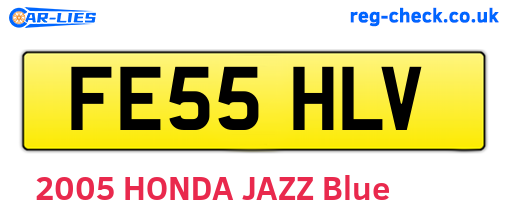 FE55HLV are the vehicle registration plates.