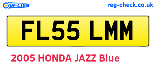 FL55LMM are the vehicle registration plates.