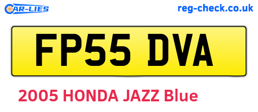 FP55DVA are the vehicle registration plates.