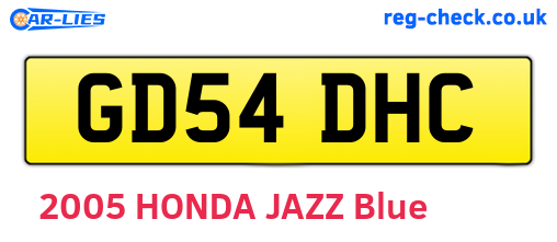 GD54DHC are the vehicle registration plates.