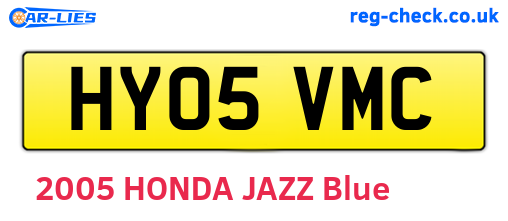 HY05VMC are the vehicle registration plates.