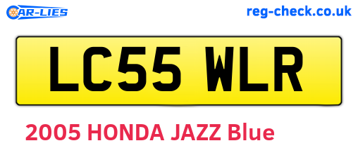 LC55WLR are the vehicle registration plates.