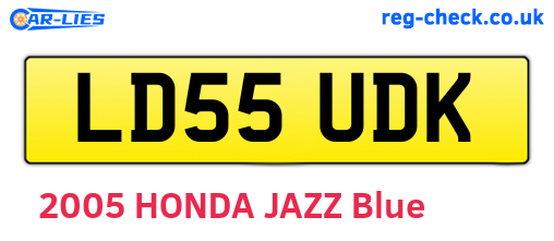 LD55UDK are the vehicle registration plates.