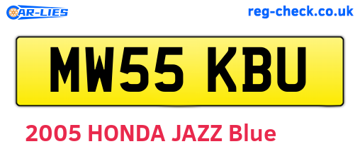 MW55KBU are the vehicle registration plates.