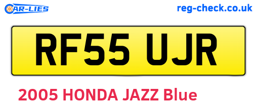 RF55UJR are the vehicle registration plates.