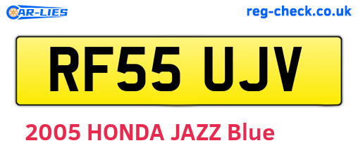 RF55UJV are the vehicle registration plates.