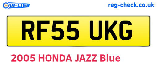 RF55UKG are the vehicle registration plates.