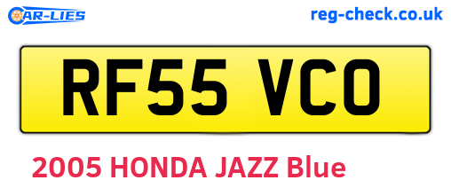 RF55VCO are the vehicle registration plates.