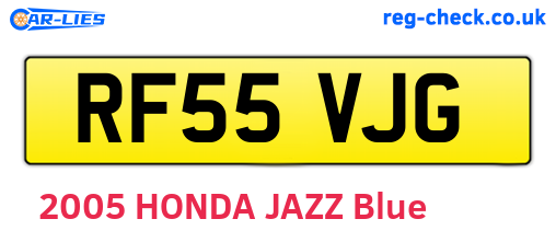 RF55VJG are the vehicle registration plates.