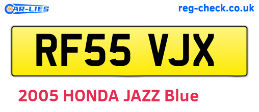 RF55VJX are the vehicle registration plates.