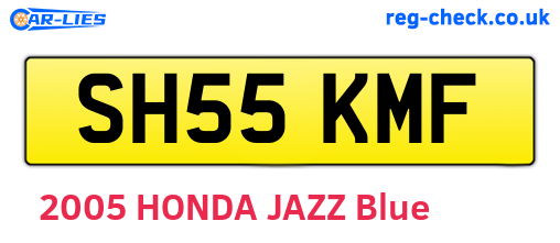 SH55KMF are the vehicle registration plates.