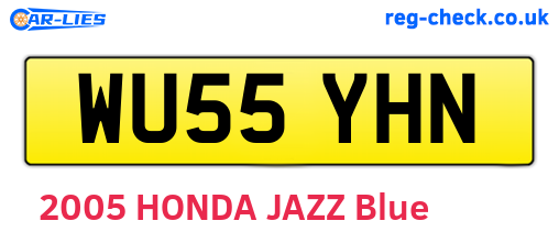 WU55YHN are the vehicle registration plates.