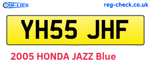 YH55JHF are the vehicle registration plates.