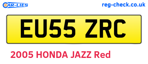 EU55ZRC are the vehicle registration plates.