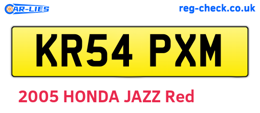 KR54PXM are the vehicle registration plates.