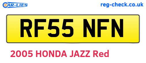 RF55NFN are the vehicle registration plates.