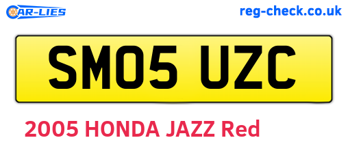 SM05UZC are the vehicle registration plates.