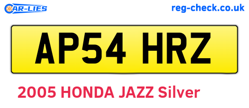 AP54HRZ are the vehicle registration plates.