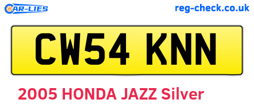 CW54KNN are the vehicle registration plates.