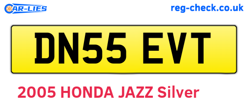 DN55EVT are the vehicle registration plates.
