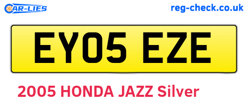 EY05EZE are the vehicle registration plates.