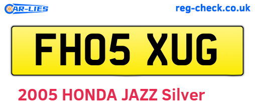 FH05XUG are the vehicle registration plates.