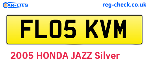 FL05KVM are the vehicle registration plates.